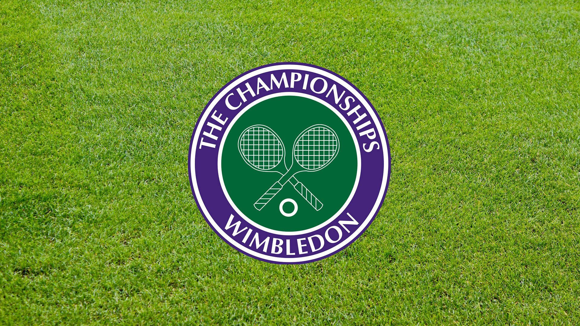 Wimbledon Logo Illustration I Græsfelt Wallpaper