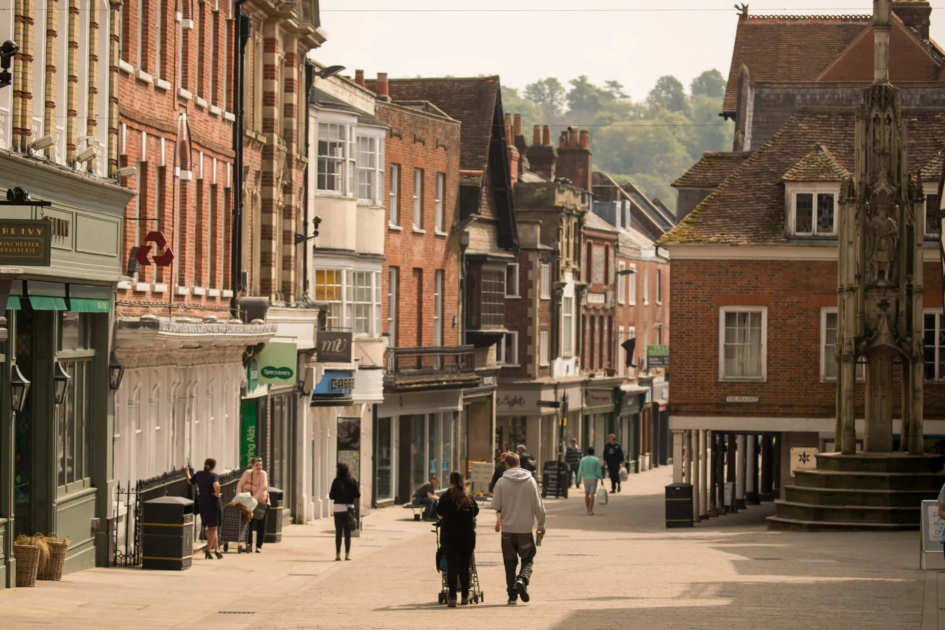 Winchester High Street Scenery Wallpaper