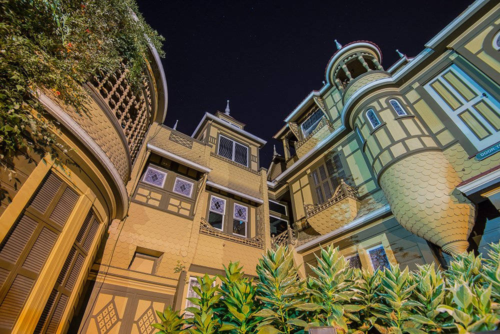 Winchester Mystery House At Night Picture
