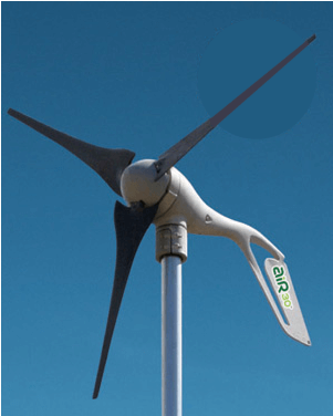 Wind Turbine Against Blue Sky PNG