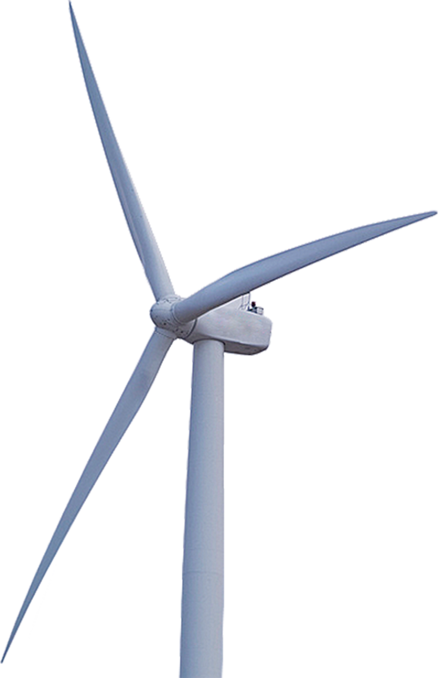 Wind Turbine Against Clear Sky PNG