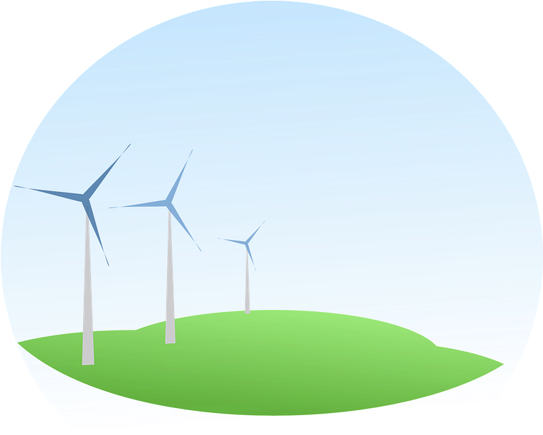 Wind Turbine Landscape PNG