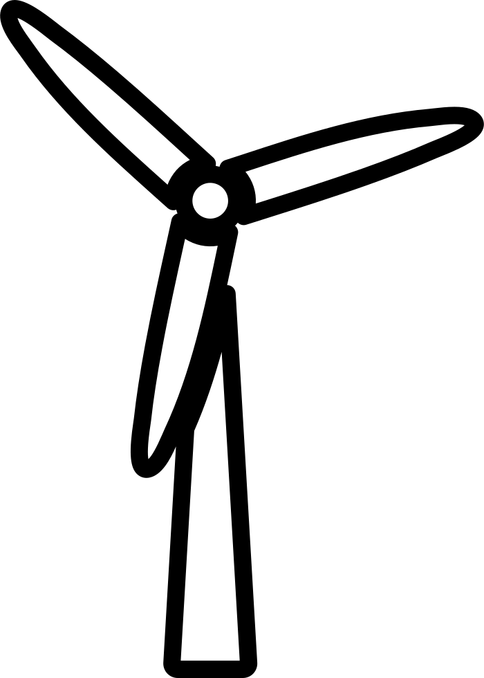 Wind Turbine Silhouette PNG