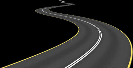 Winding Roadat Night PNG