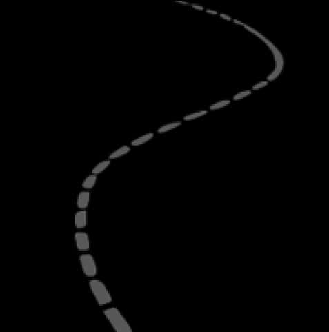 Winding Road Dashed Lines PNG