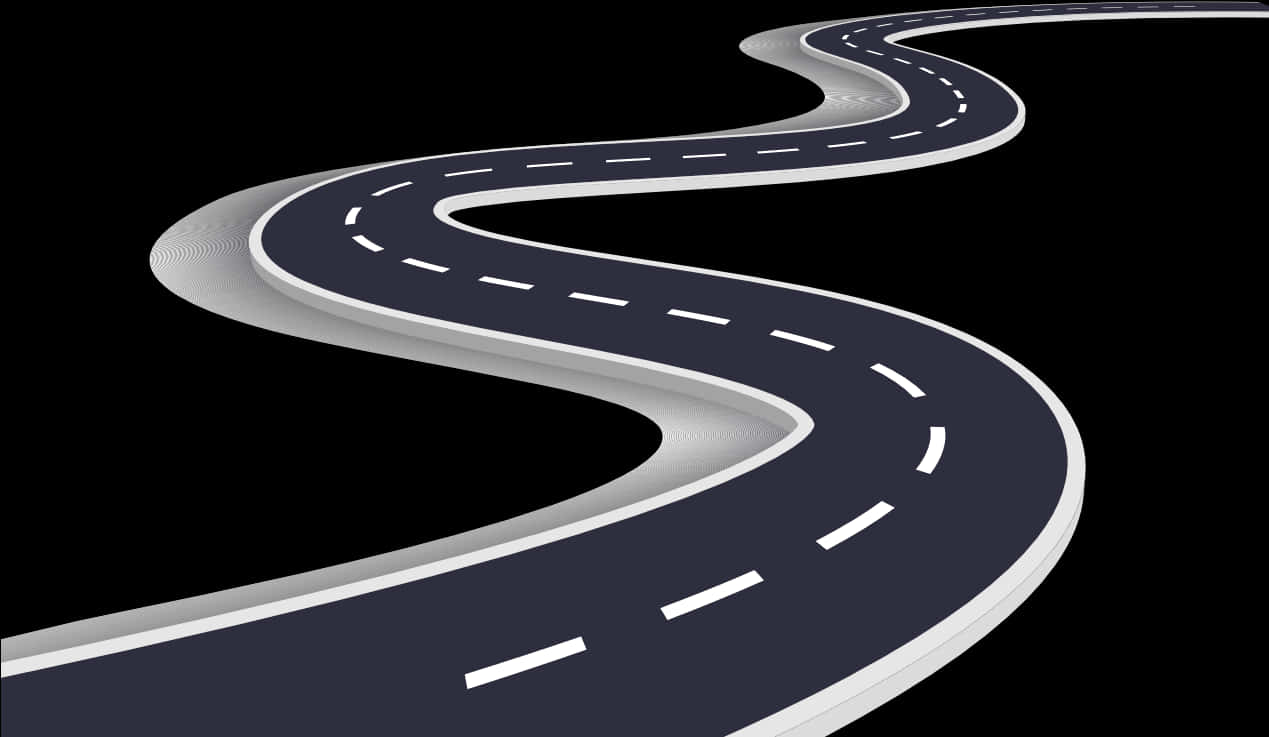 Winding Road Graphic PNG