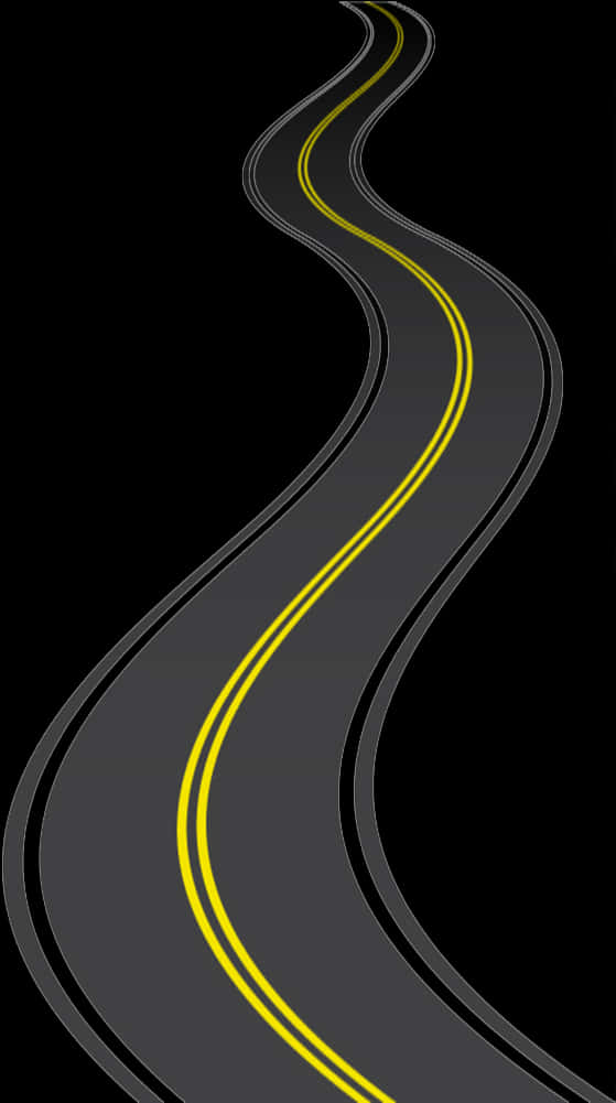 Winding Road Abstract Graphic PNG