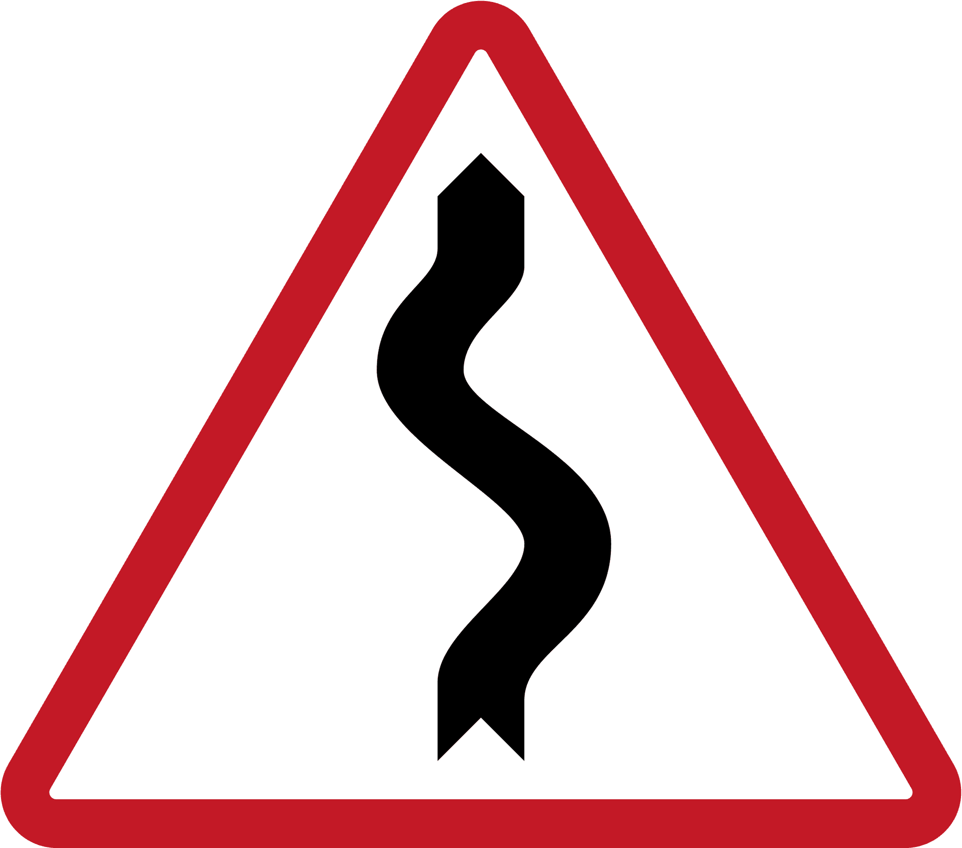 Winding_ Road_ Traffic_ Sign.png PNG