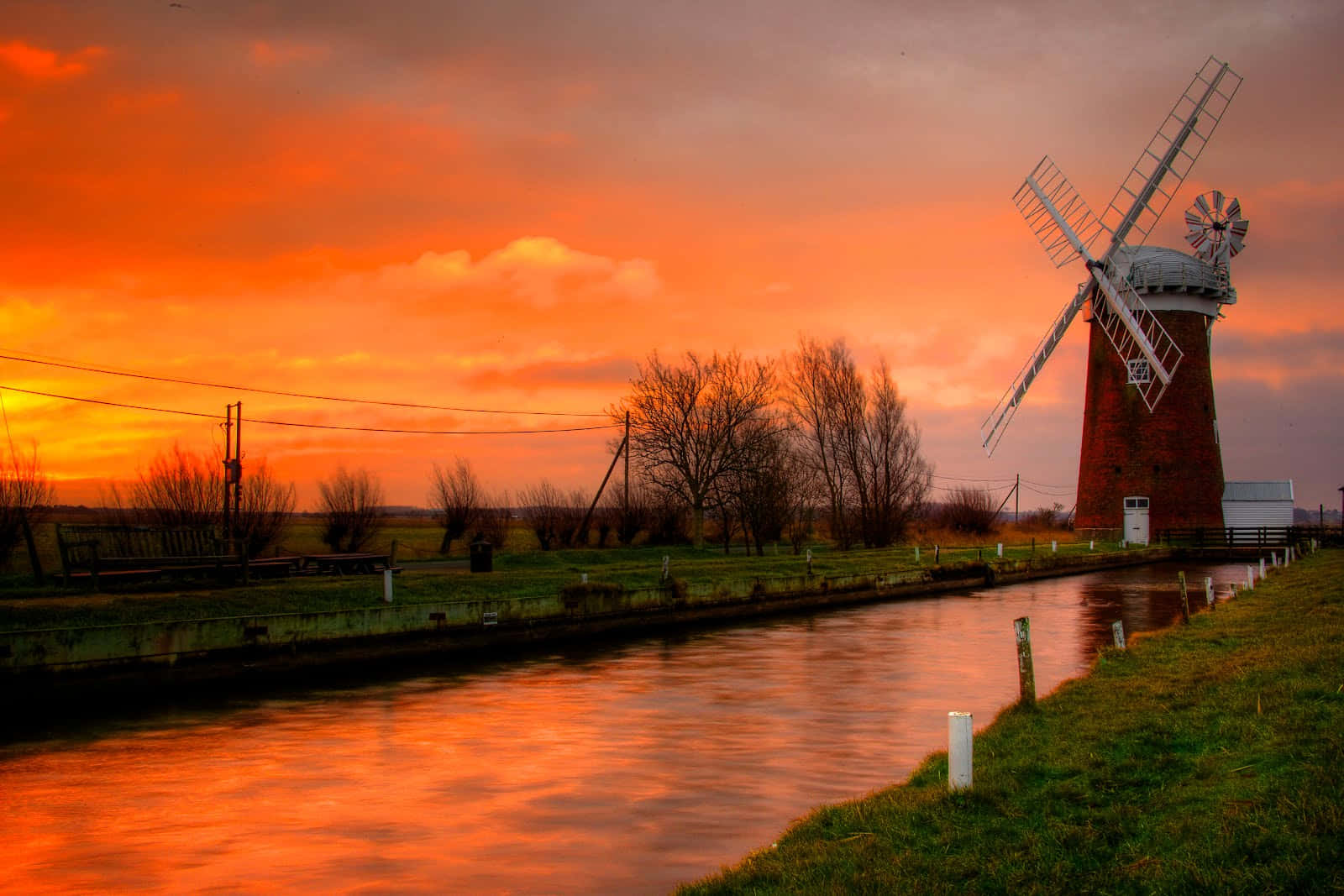 A Windmill On A River