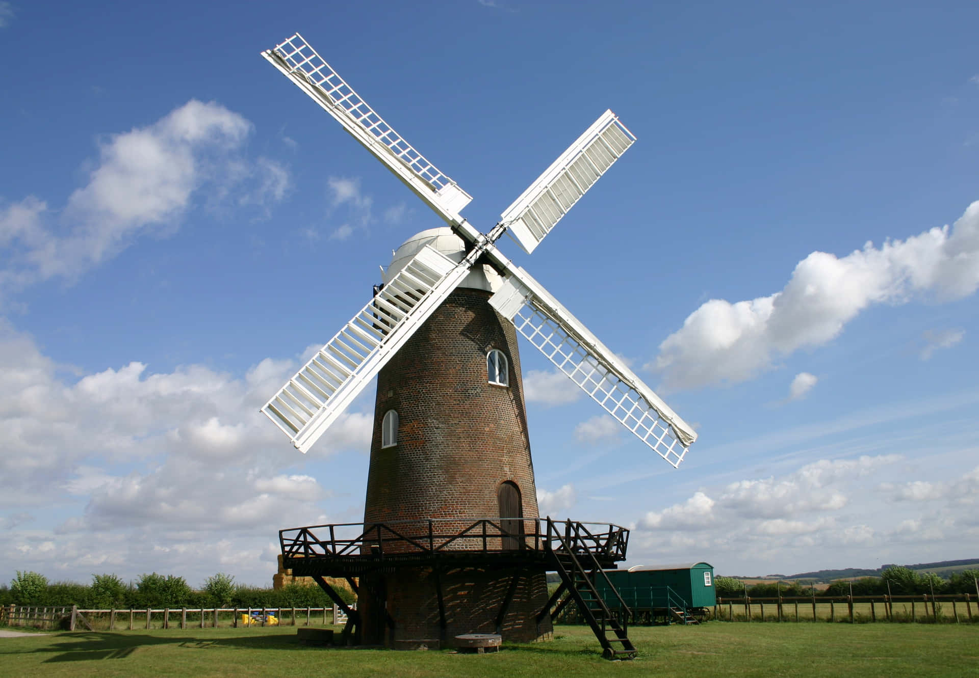 A beautiful windmill in the country