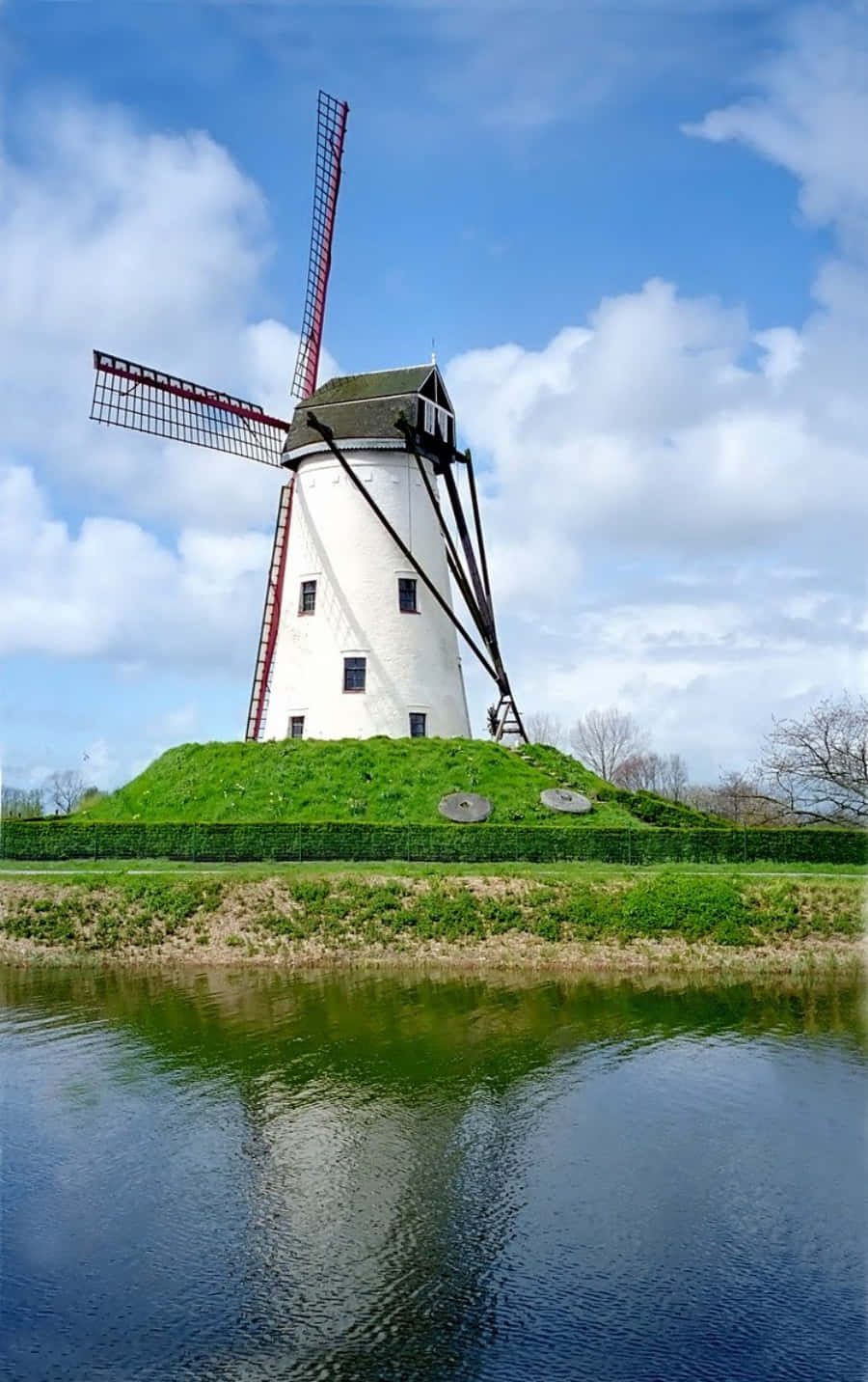 A Windmill in a Rolling Meadow