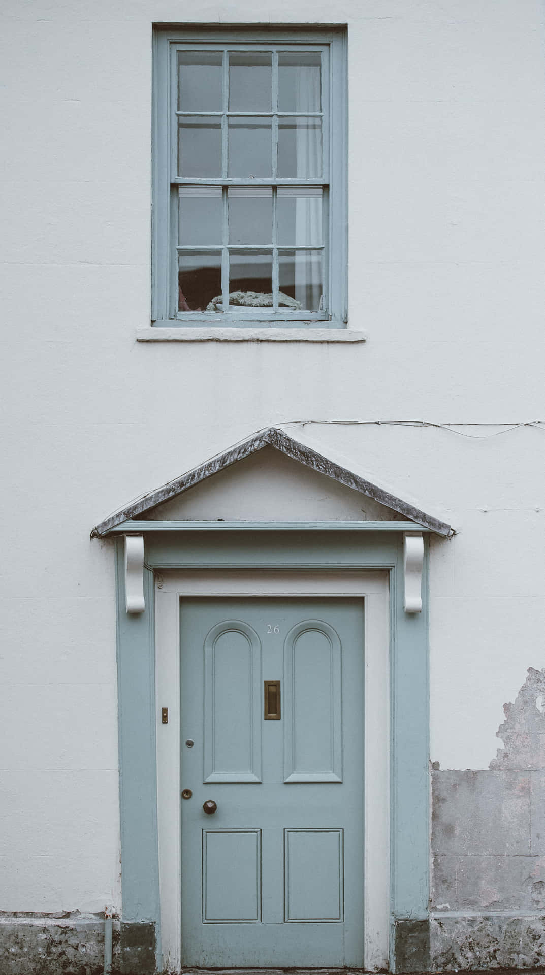 Window And Door Powder Blue Wallpaper