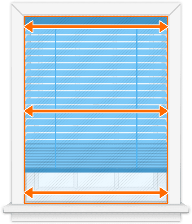 Window Blind Measurement Guide PNG