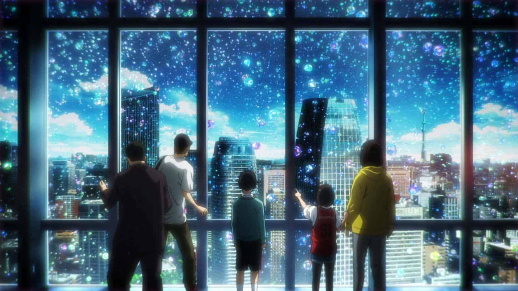 Window Building View Bubble Anime Wallpaper