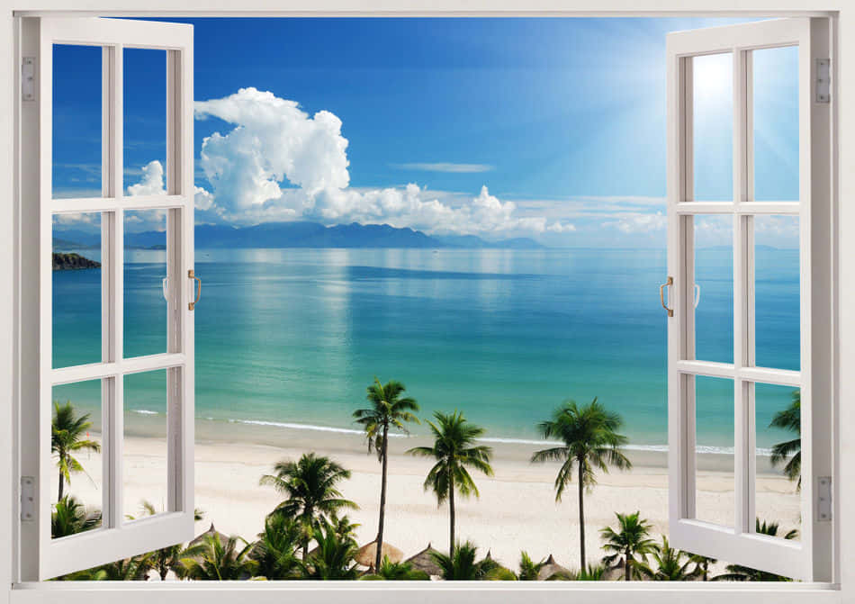 Beachfront Window Picture