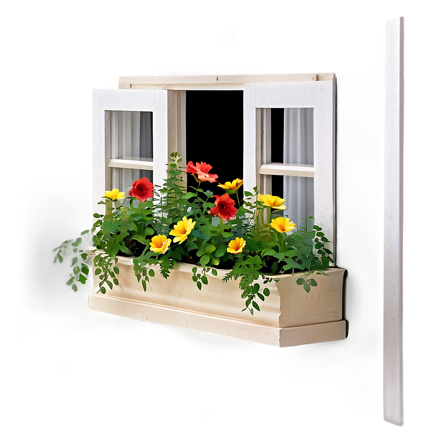 Window With Flower Box Png 30 PNG