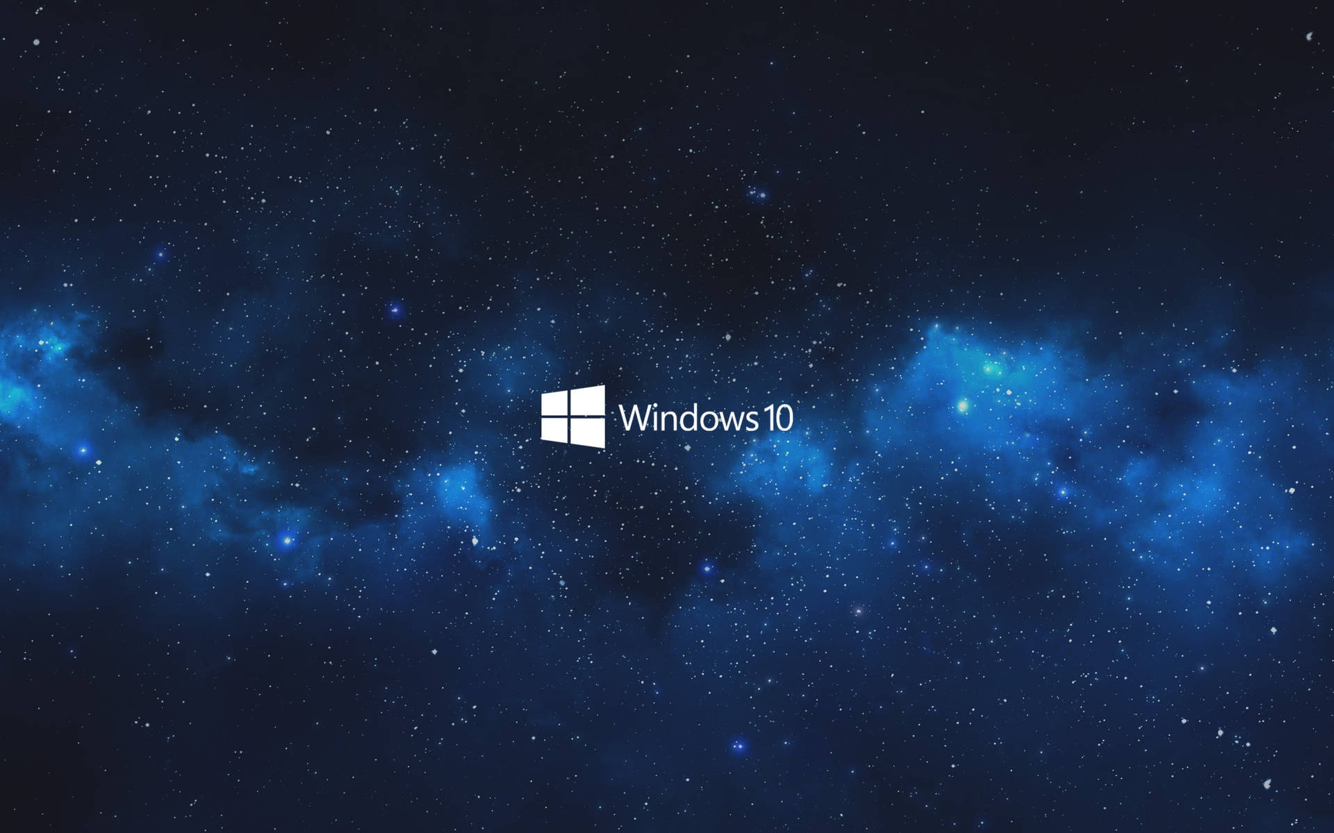 Windows 10 Galassia Blu Sfondo
