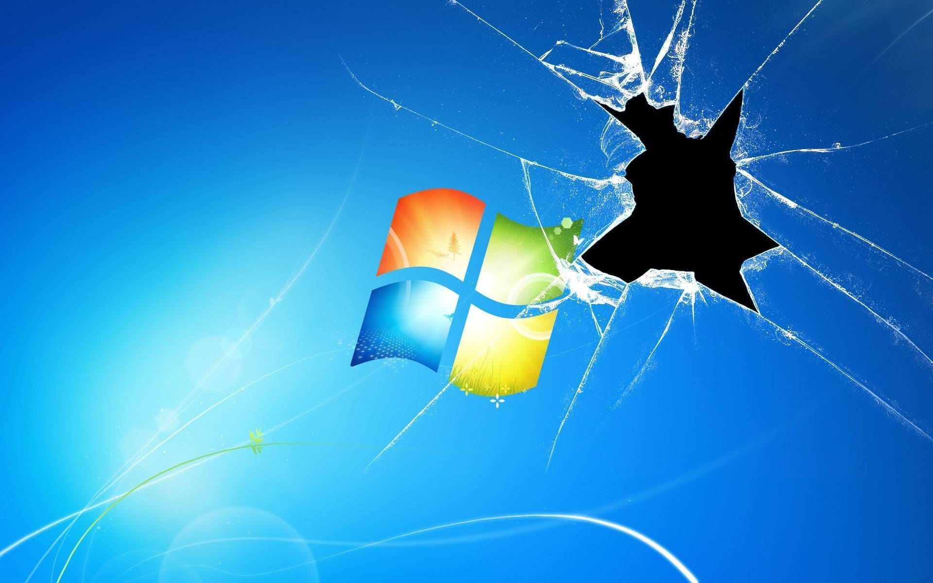 Windows 10 Broken Computer Screen Wallpaper