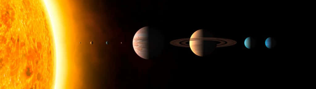 Osplanetas São Mostrados No Espaço. Papel de Parede