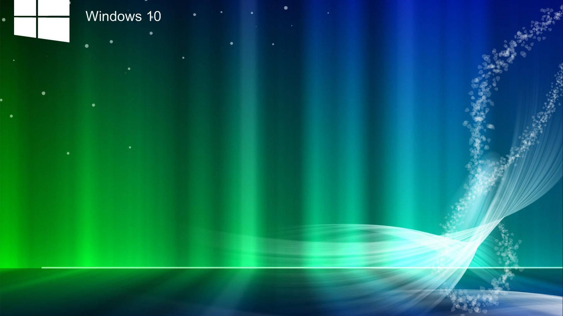 Windows 10 HD Aurora Sky Baggrund: Se denne krystalklare HD-bagrund fra Windows 10 med en magisk aurora himmel! Wallpaper