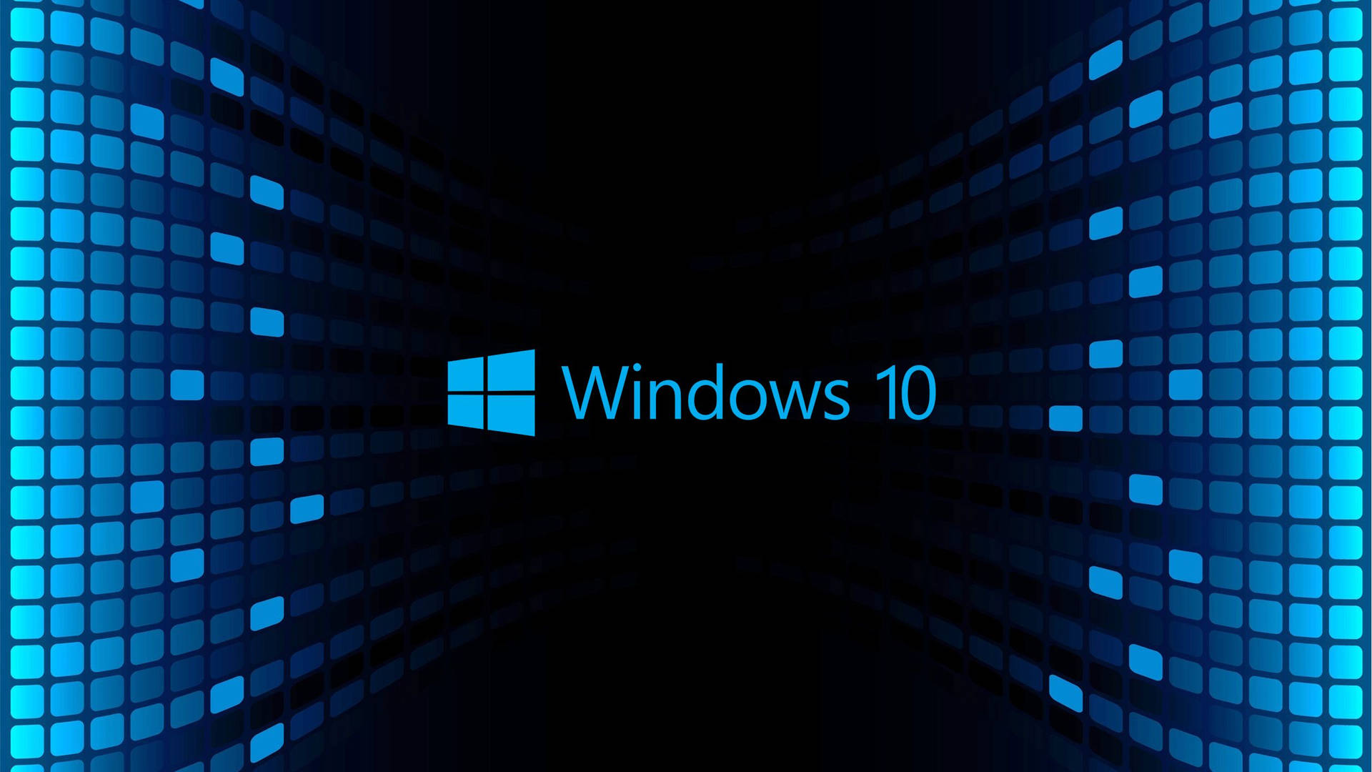 Windows 10 Hd Blå Firkanter Wallpaper
