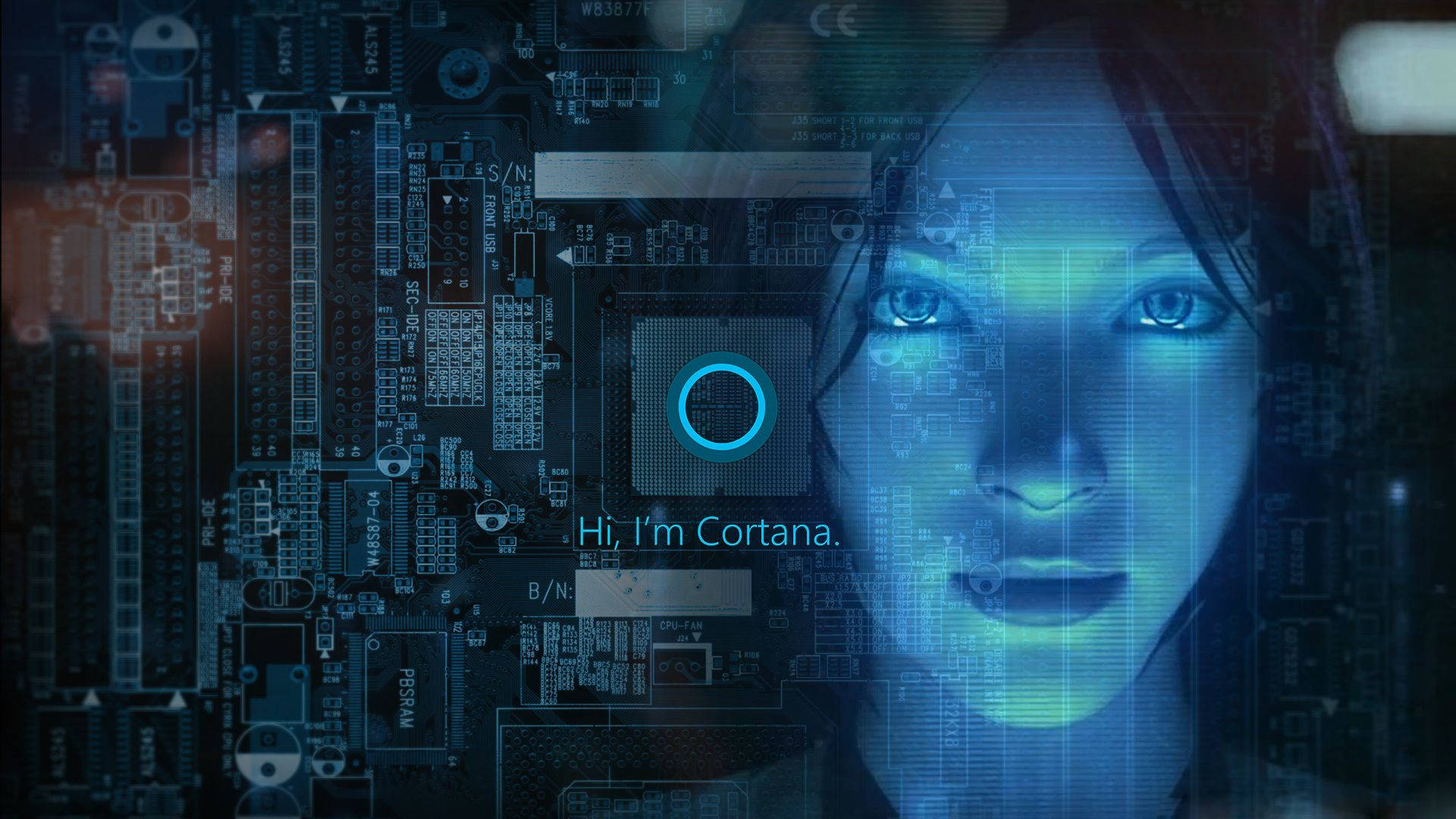 Windows 10 HD Cortana fortæller designet Wallpaper