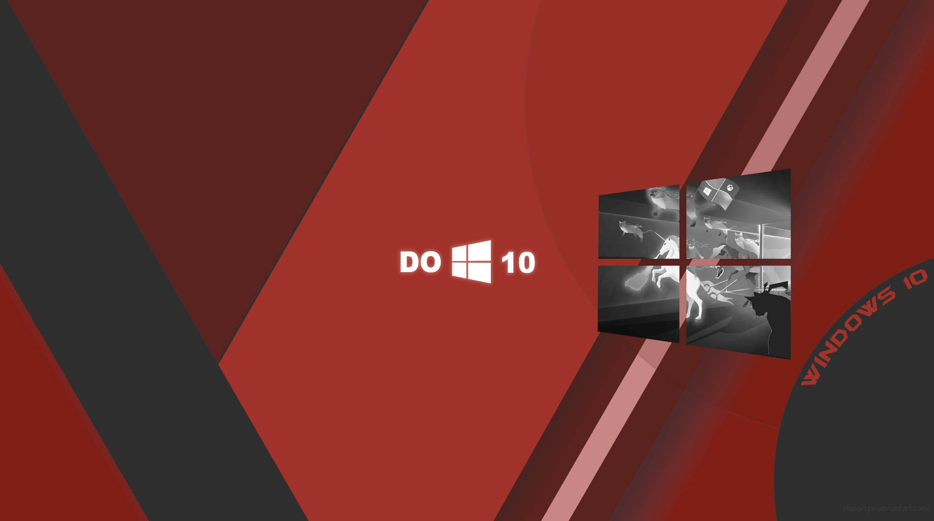 Windows10 Hd Abstracto Rojo Fondo de pantalla