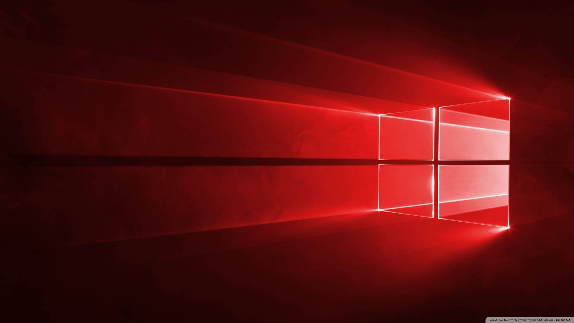 Windows 10 HD-rødt lyslogo tapet Wallpaper