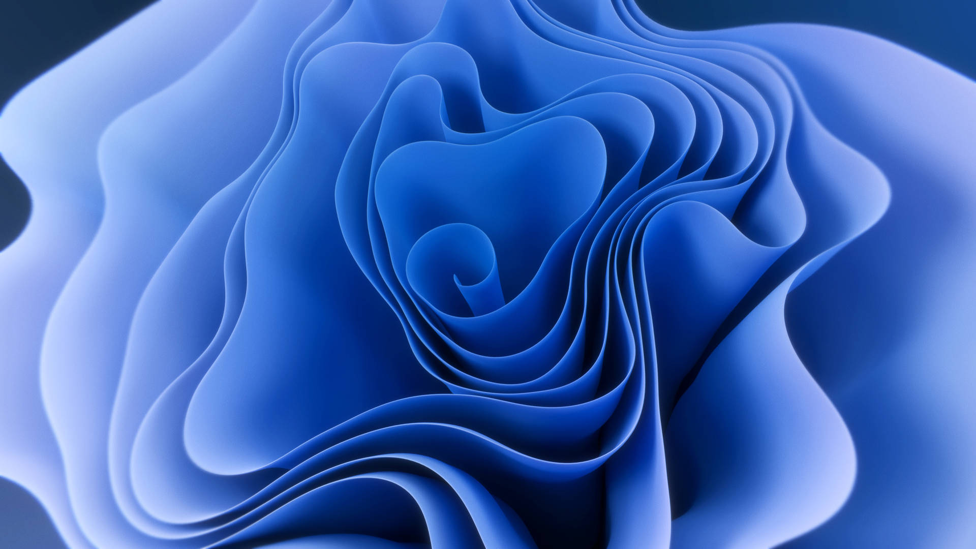 Windows 11 4k Blue Wavy Spiral Wallpaper