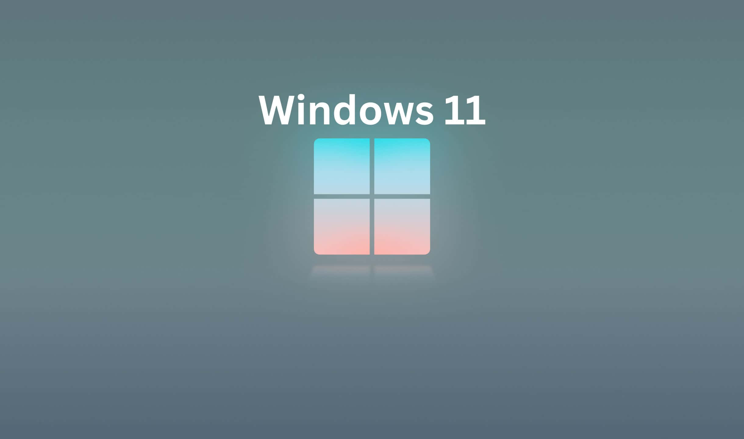 Windows11-logotypen På En Grå Bakgrund