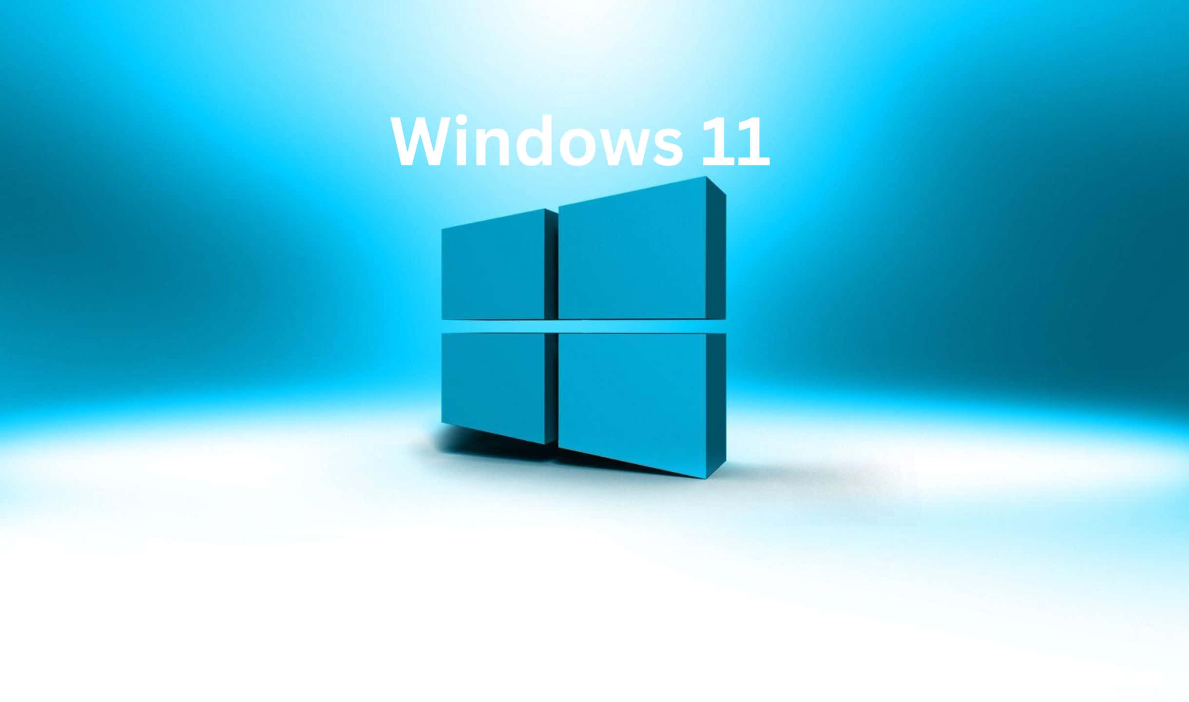 Windows10-logotyp På En Blå Bakgrund
