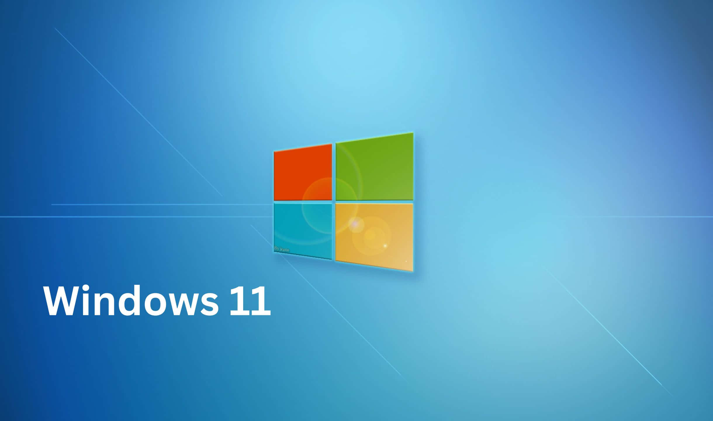 Windows11 Logotyp På En Blå Bakgrund