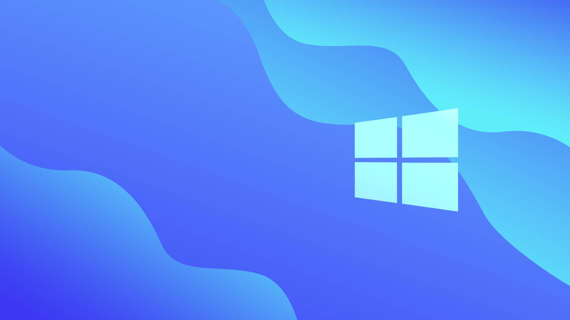 Windows 11 Blå Bølger Wallpaper