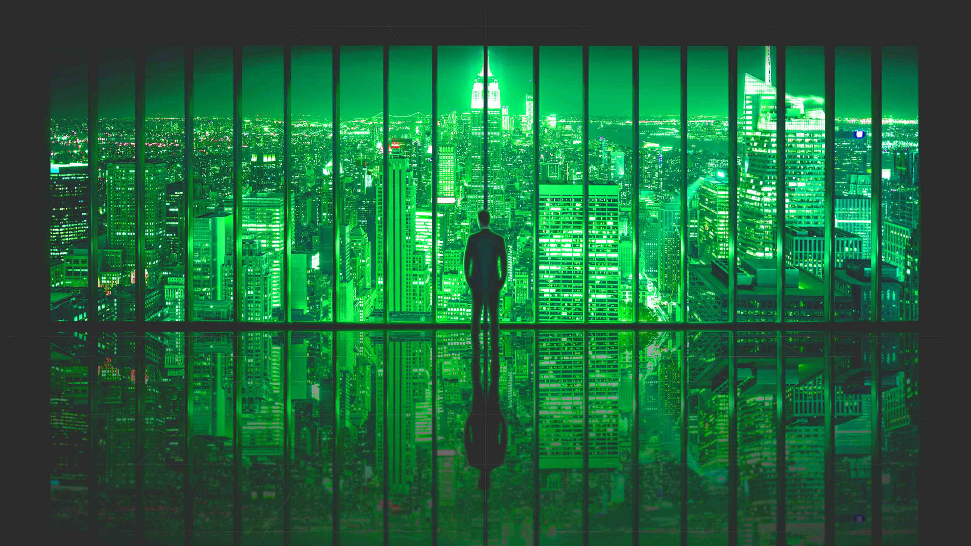 Windows 11 Green City View Wallpaper