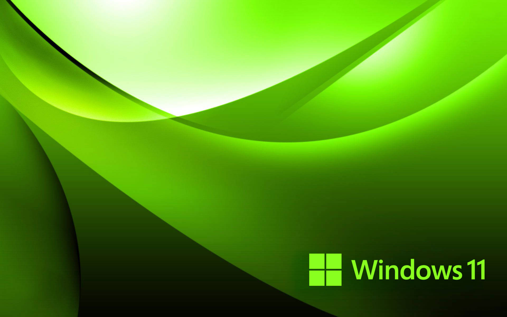 Windows 11 Grøn Wallpaper