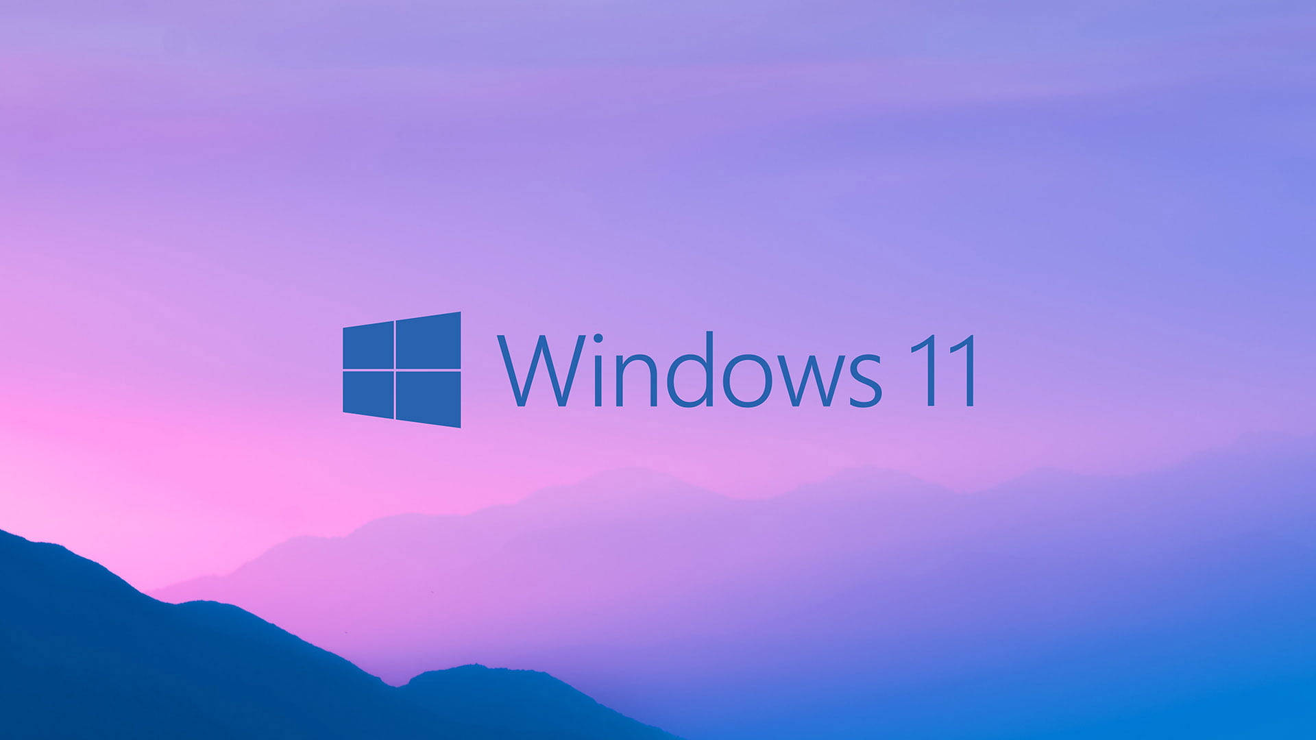 Windows 11 Logo On Purple Background Wallpaper