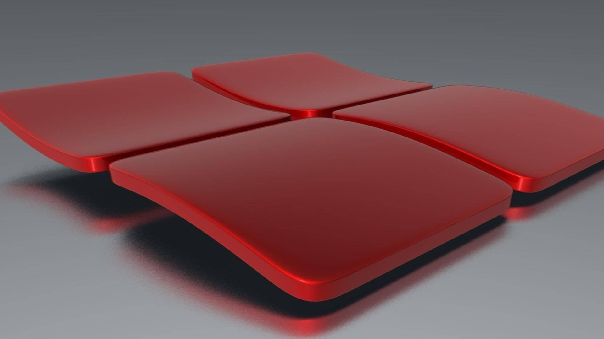 Windows 11 Red 3d Logo Wallpaper