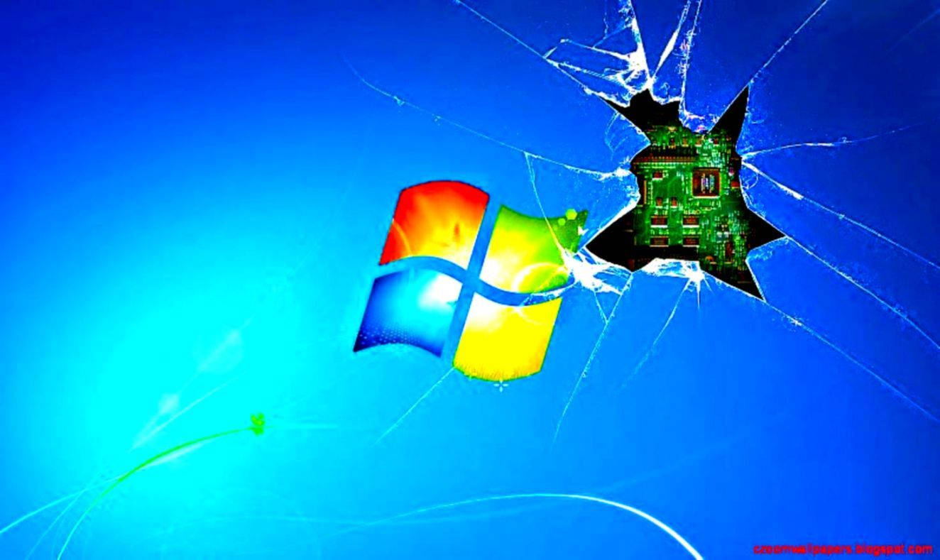 Papelde Parede Com Tela Quebrada Do Windows 7. Papel de Parede