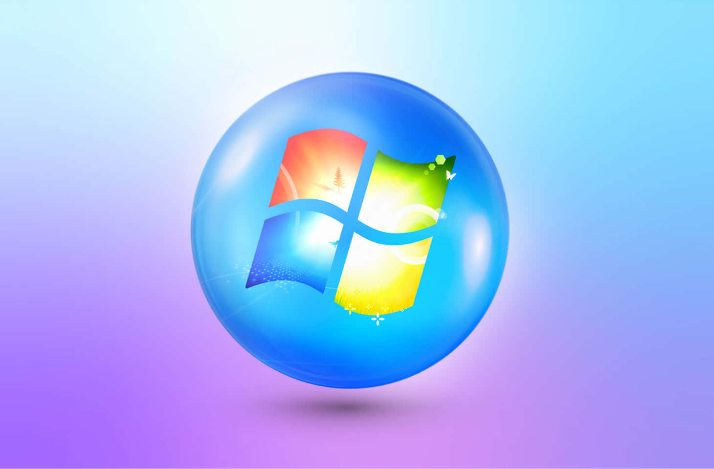 Microsoft Windows 7 Pro Logo Tapet: Se det originale Windows 7 Pro-logo til personlig dekoration af din computer- eller mobilskærm.