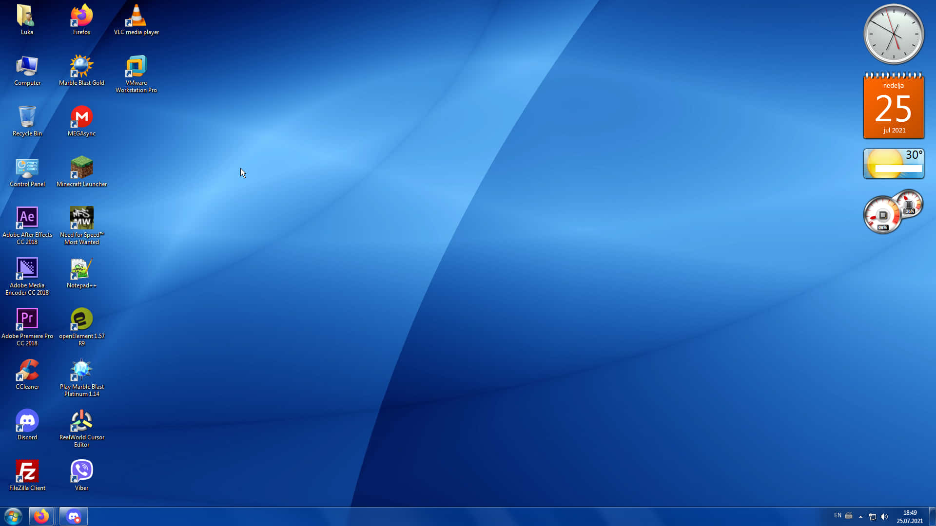 A Blue Computer Screen