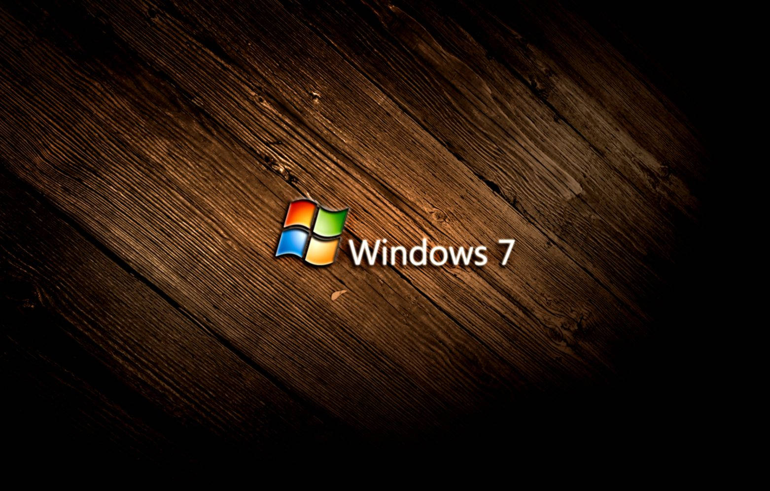 Windows 7 Wood Themed Screen