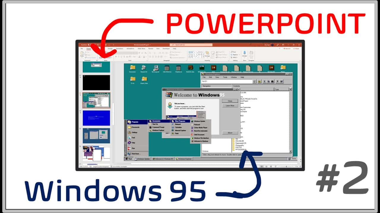 Det oprindelige Microsoft Windows 95 design.