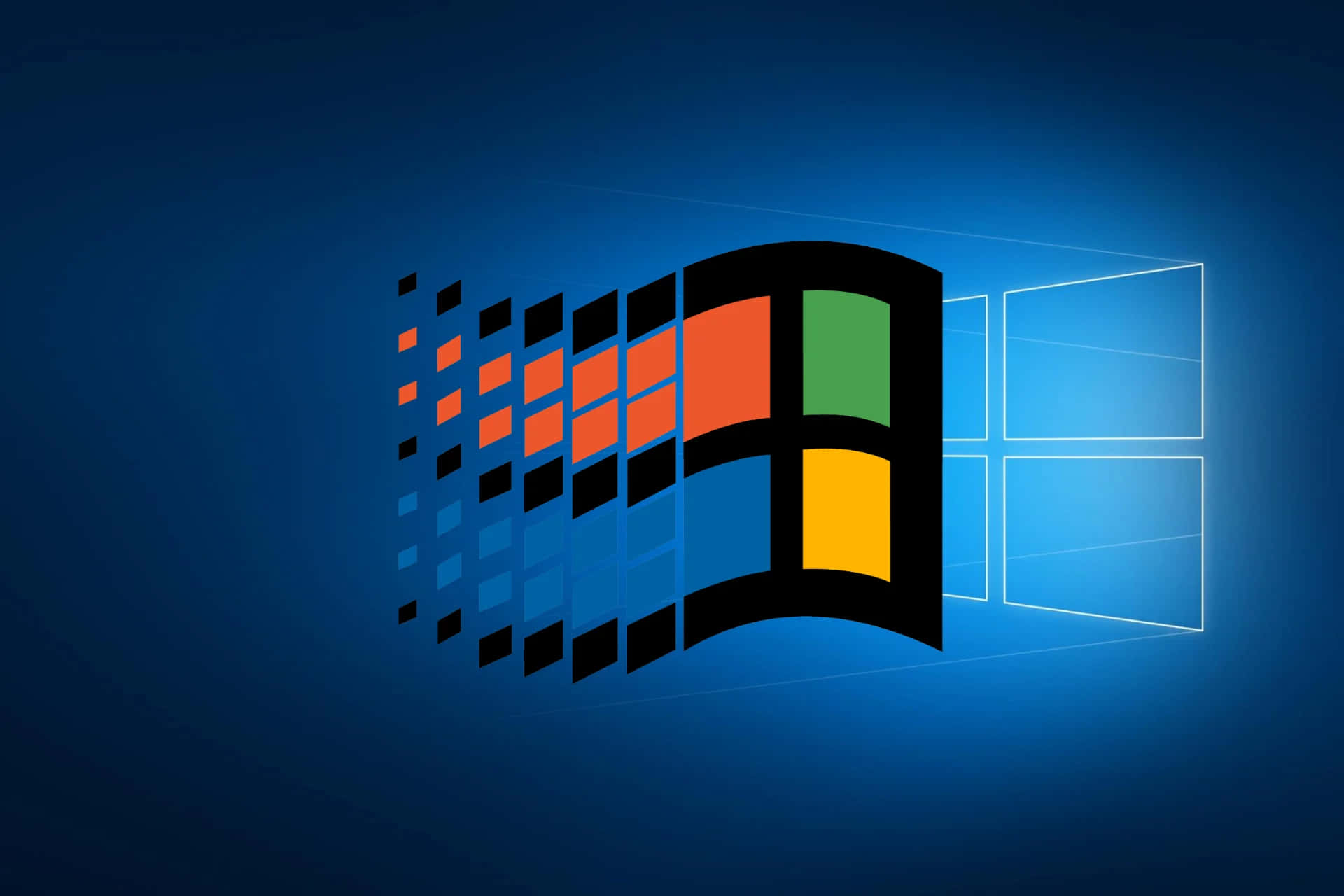 Det ikoniske 1995 Microsoft Windows Logo