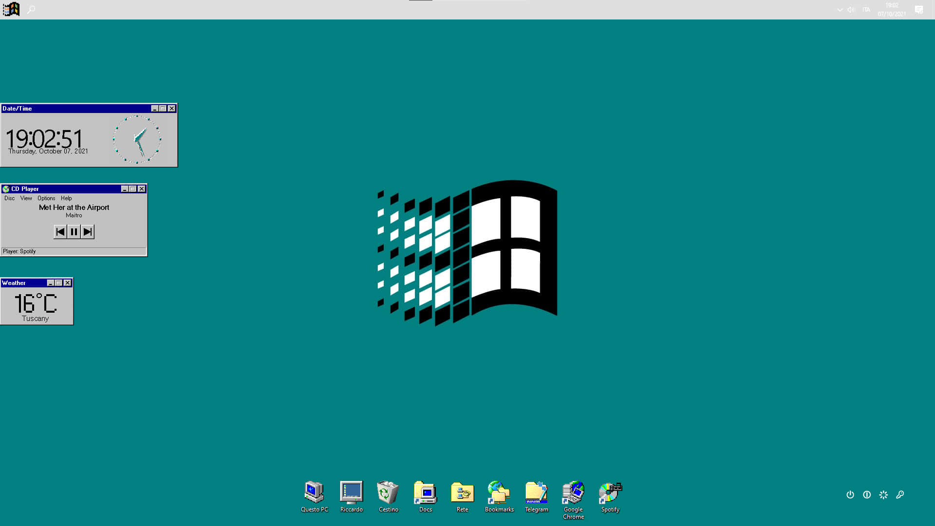 Disfrutandode Los Encantos De La Interfaz Gráfica De Windows 95.