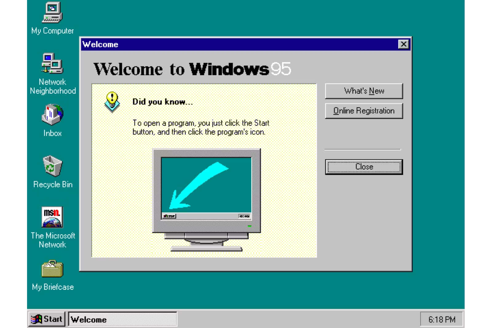 Den pålidelige, brugervenlige platform: Windows 95