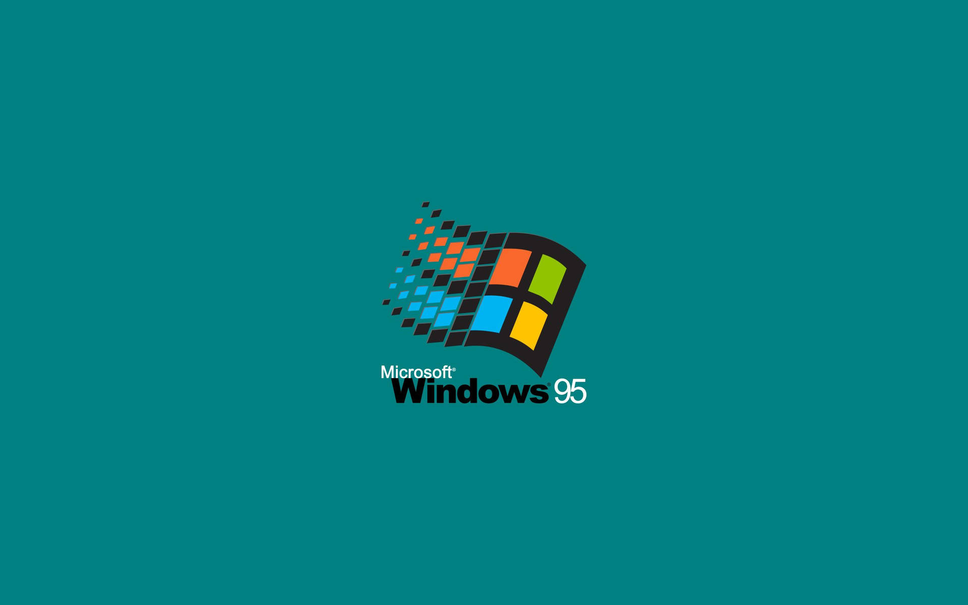Windows Logo On A Green Background Wallpaper