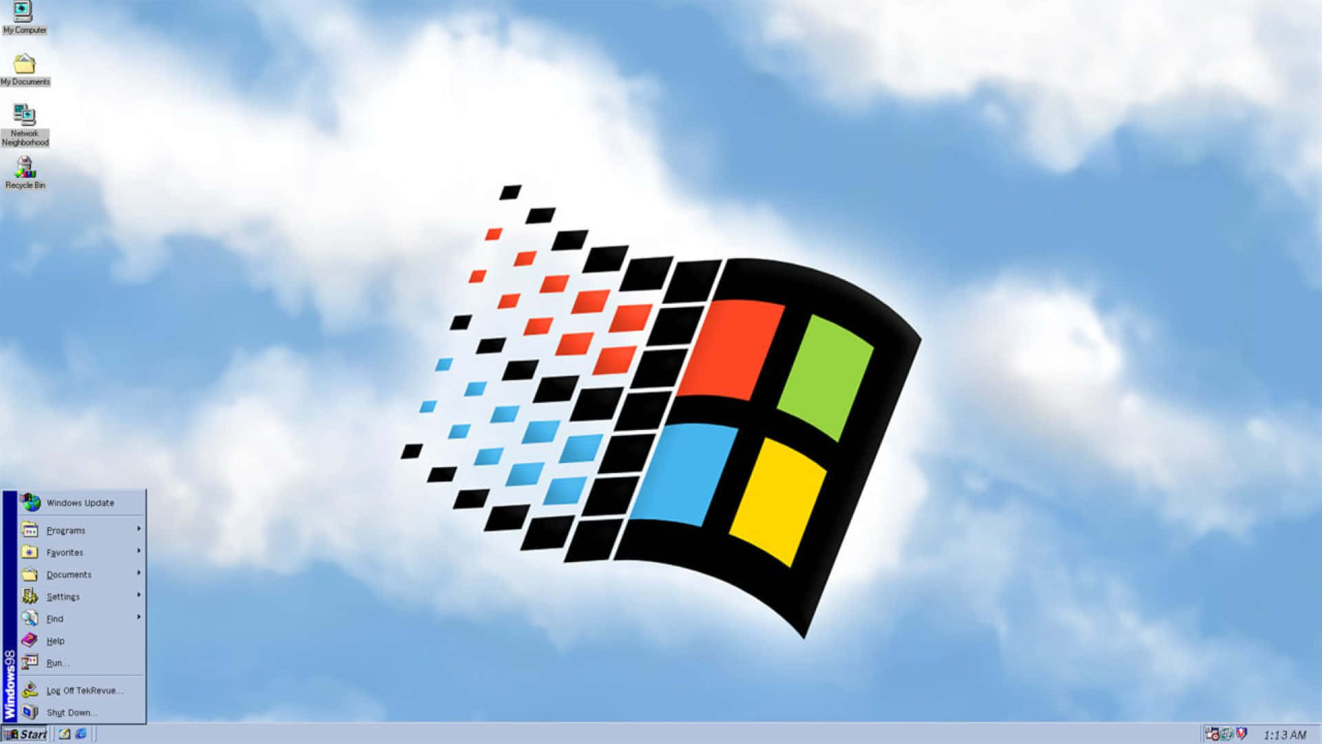 Enbild Av Windows 98 Skrivbordsoperativsystem
