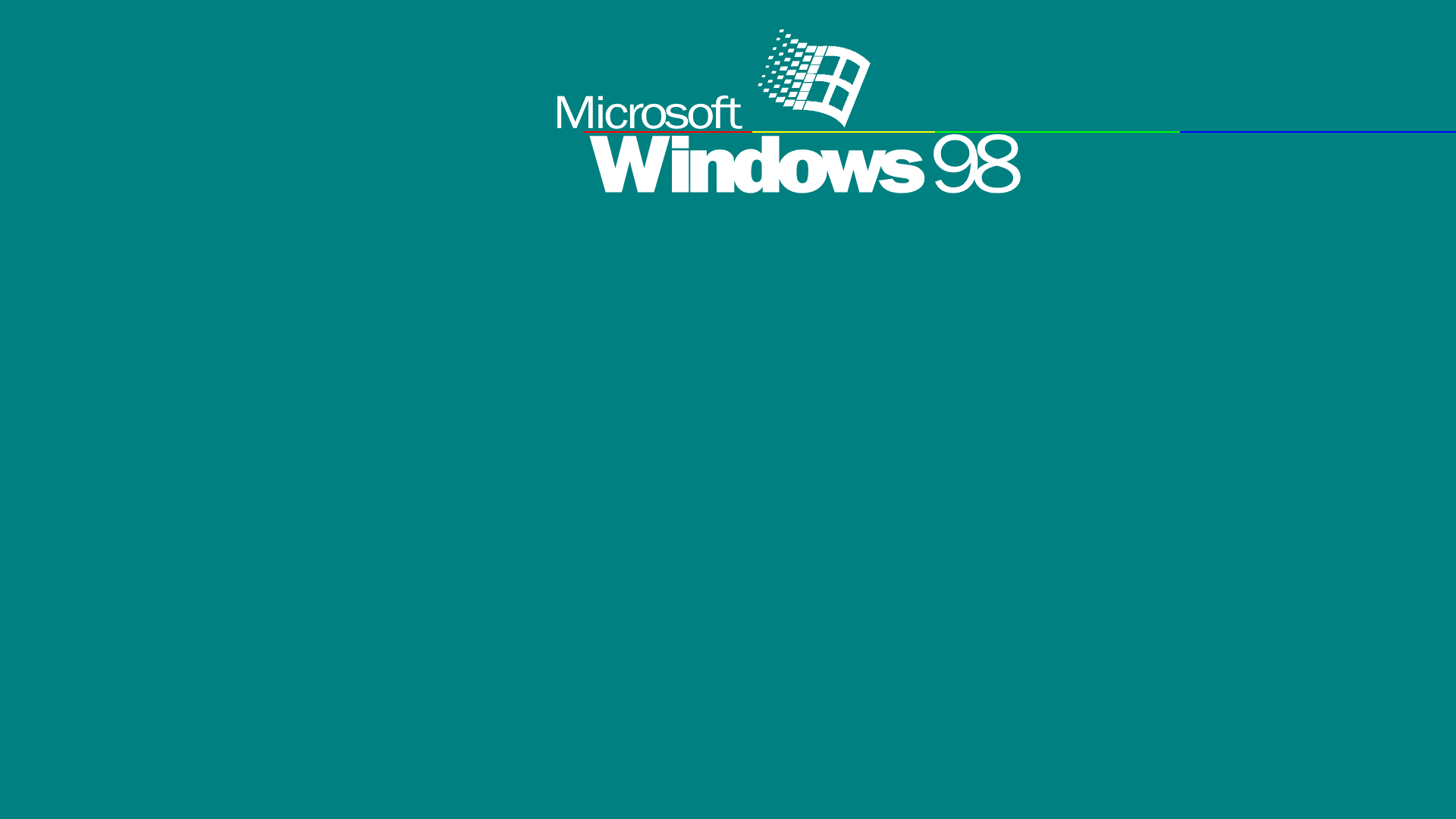 Windows 98 Logo In Teal