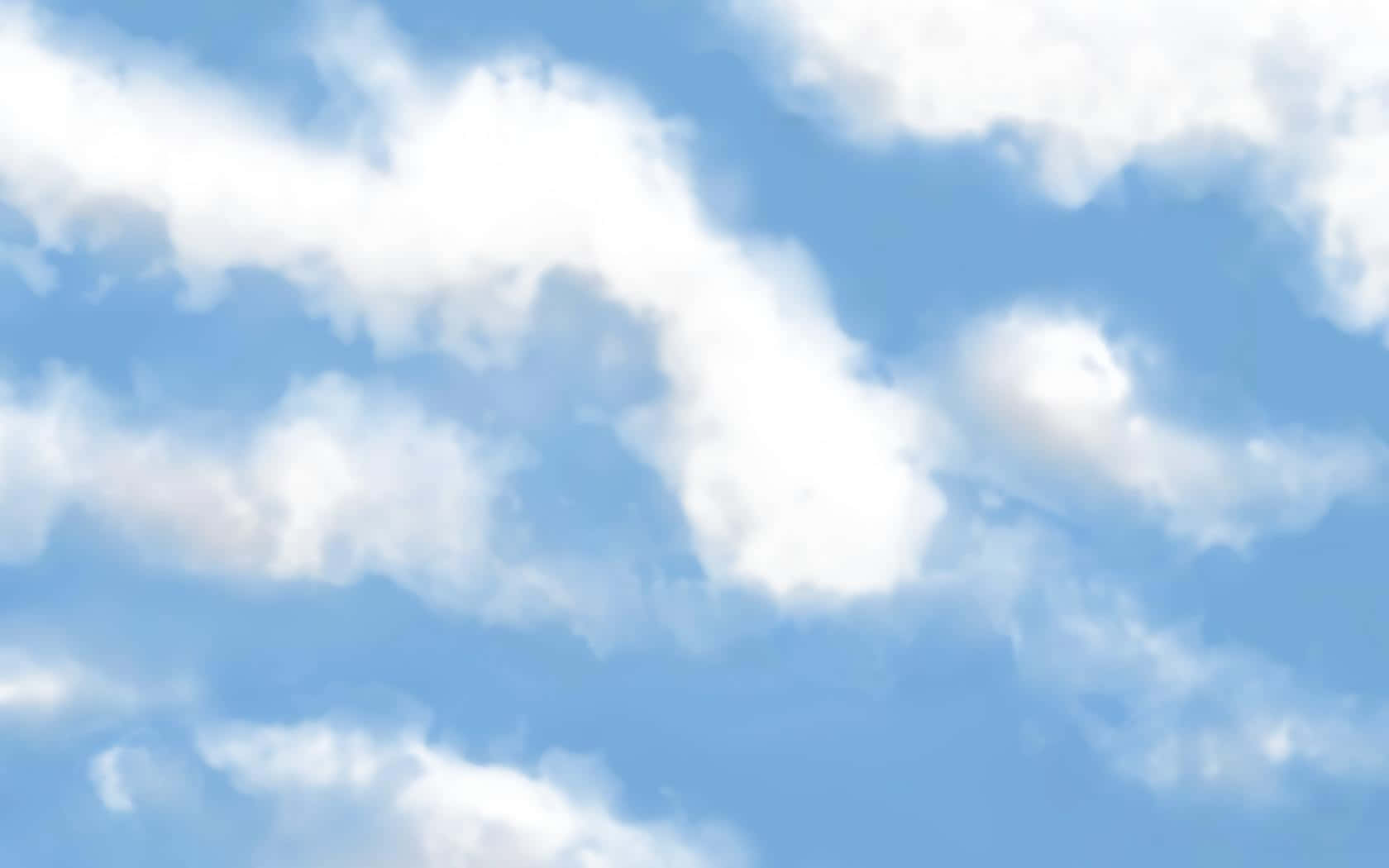 A Painting Of Clouds In The Sky