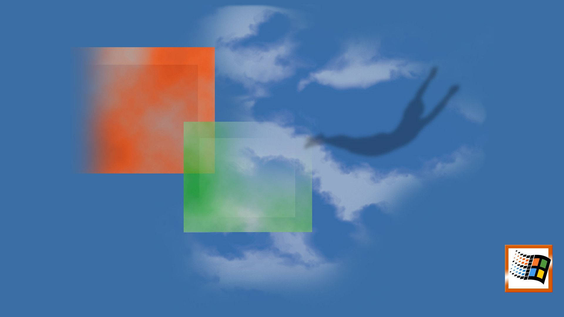 Umcéu Azul Com Nuvens Papel de Parede
